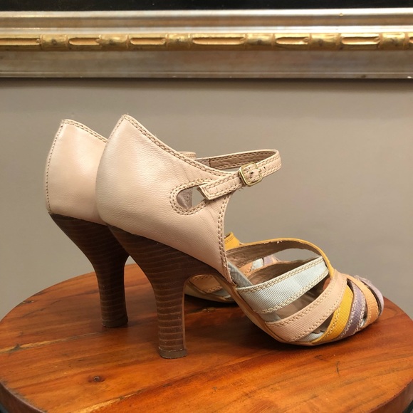 Miss Albright Size 8 retro strappy heels - Picture 6 of 16